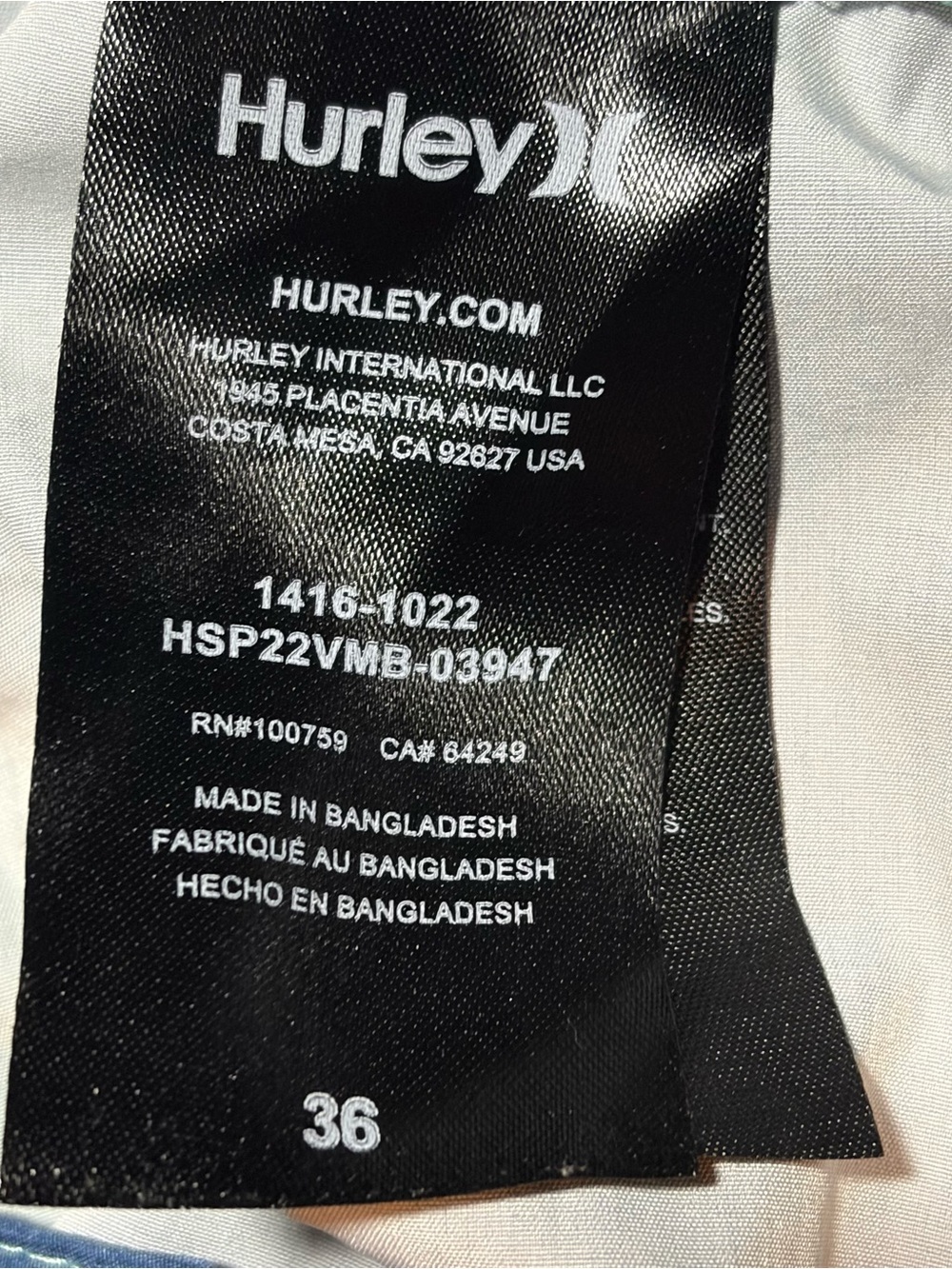 Hurley Men’s 36 Colorblock Board Shorts Blue Teal Seafoam Swim Trunks - Picture 4 of 9